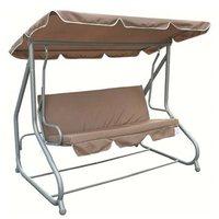 Zexum Cream Swinging 3 Person Bench & Hammock Bed