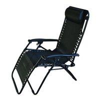 Zexum Reclining Lounger Chair Black Relaxation Textoline