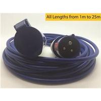 zexum 16a 230v blue arctic male to female electric mains hook up exten ...