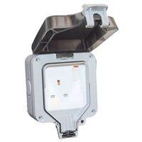 Zexum 13 Amp Weatherproof Switched Socket 1 Gang