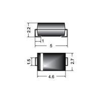 Zener diode Z1SMA11  Enclosure type (semiconductors) DO 214AC Semikron Zener voltage 11 V Max. power (P total) 1 W