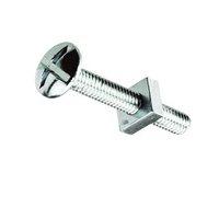 zexum m5 x 12mm bright zinc plated roofing bolts with nut