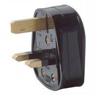 zexum 13a black plastic electrical safety uk 3 pin plug top