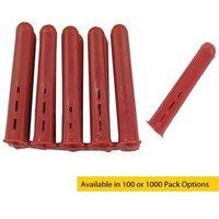 Zexum Red Plastic 4-5mm Rawl Wall Plugs