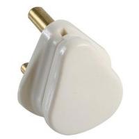 zexum 15a white plastic electrical round pin plug top unfused