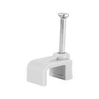 zexum white te nail in cable clips 100 pack