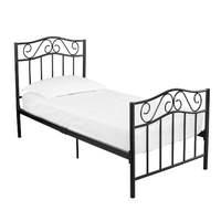 Zeta Metal Bed Frame Single Black