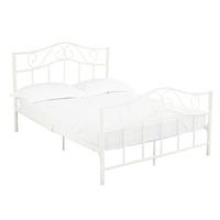 Zeta Metal Bed Frame Double White