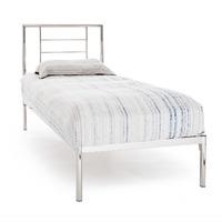 Zeus Nickel Metal Bed Frame Single