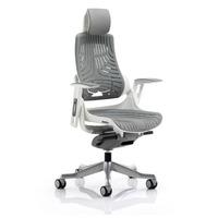 zeta executive office chair in elastomer grey