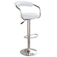 Zenith Kitchen Bar Stool In White with Gaslift Action