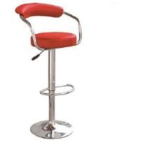 Zenith Kitchen Bar Stool In Red with Gaslift Action
