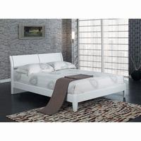 Zeta Modern Double Bed In White High Gloss