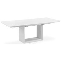 Zeus White High Gloss Extending Dining Table