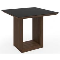 Zeus Walnut High Gloss Square Dining Table