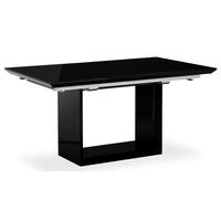 Zeus Black High Gloss Extending Dining Table