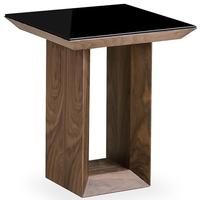 Zeus Walnut High Gloss Side Table