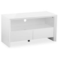 zeus white high gloss small tv unit