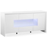 zeus white high gloss led display sideboard