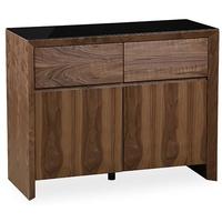 zeus walnut high gloss small sideboard