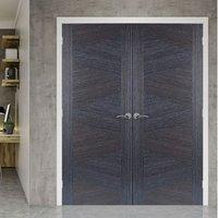 Zeus Ash Grey Flush Door Pair is 1/2 Hour Fire Rated and Prefinished