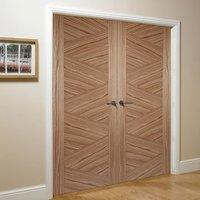 Zeus Walnut Solid Internal Door Pair is 1/2 Hour Fire Rated and Pre-finished