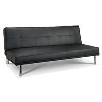 Zenko Black Faux Leather Sofa Bed