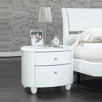 zeta bedside table night stand in white high gloss