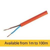 zexum 075mm 2 core hi vis flex cable orange round 3182y