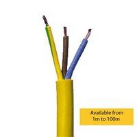 zexum 25mm 3 core arctic grade flex cable yellow round 3183ag