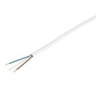 Zexum White 4mm 32A 2 Core & Earth Brown Blue Fire Resistant Rated BASEC Approved Power Cable