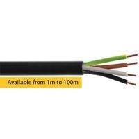 Zexum 0.75mm 4 Core PVC Flex Cable Black Round 3184Y