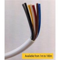 Zexum 0.75mm 7 Core PVC Flex Cable White Round 3187Y
