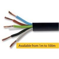 Zexum 1.5mm 5 Core PVC Flex Cable Black Round 3185Y