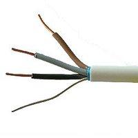 Zexum White 1.5mm 16A 3 Core & Earth Brown Black Grey Fire Resistant Rated BASEC Approved Power Cable