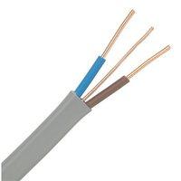 Zexum Grey 4mm 32A Brown Blue Twin & Earth (T&E) 6242Y Flat PVC Harmonised Lighting Power Cable