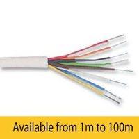 Zexum 4 Pair 8 Core Round White Burglar Alarm Cable