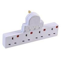 Zexum 4G 13A Individually Switched Surge Protection Socket Extension