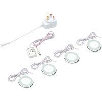 zest 4 x 075w led white under cabinet kit 126lm 32450