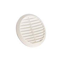 Zexum Round White Louvre Vent Grille With Flyscreen For 4 100mm - 6 150mm