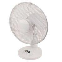 zexum white 12 inch portable oscillating cooling table desk fan