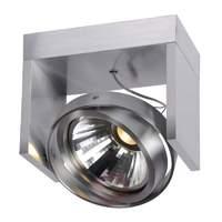 Zett aluminium ceiling spotlight, 1-bulb LED