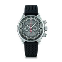 Zenith El Primero Sport automatic chronograph men\'s black leather strap watch