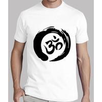 zen mantra om black shirt man