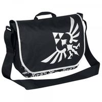 zelda triforce logo black messenger bag