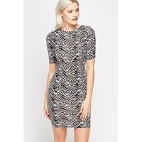 zebra print bodycon dress