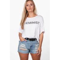 Zena \'Feminist\' Slogan Tee - white