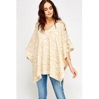 zebra print poncho