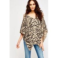 zebra print poncho