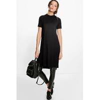 Zenna Side Split Tunic TShirt - black